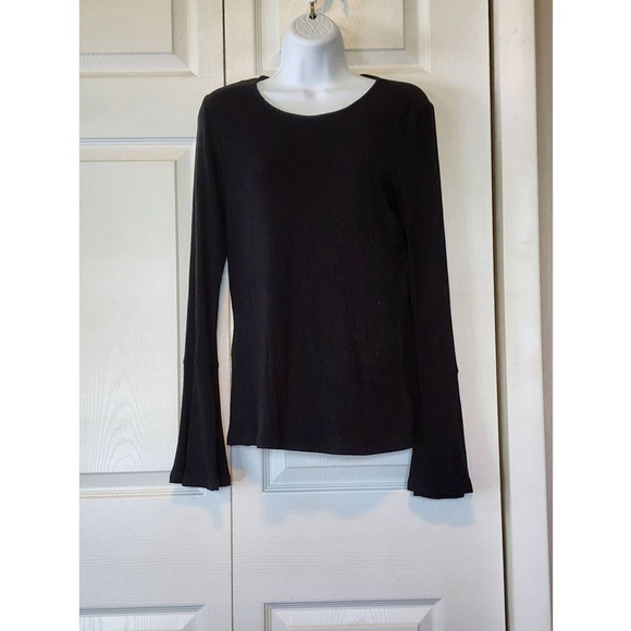 Micheal Kors Black Shirt with Bell Sleeves - Picture 1 of 3